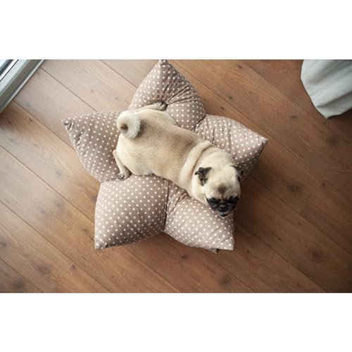 Aumüller Sternenkissen Dots Beige - 85 cm - Liegekissen für Hunde und Katzen