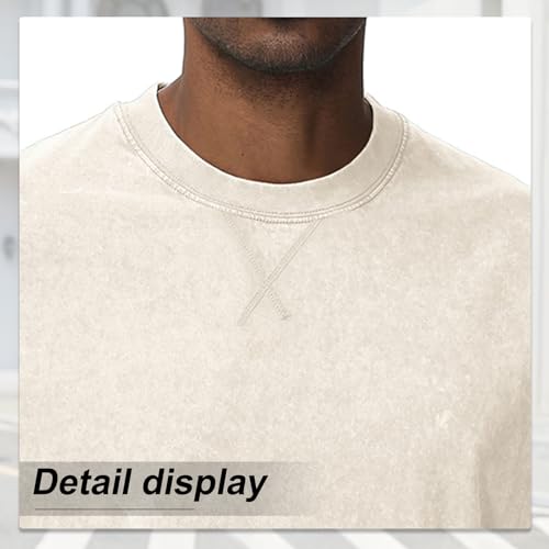 Distressed Oversized Tshirts for Men Vintage Washed Unisex Tees Cotton Casual Hipster Short Sleeve Tops2