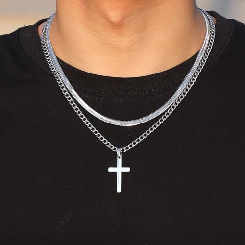 Collar de hombre personalizado con letra en acero inoxidable