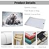 CCWACPP Bear Canvas Wall Art Wild Animal Pictures Bear and Cubs Print Wildlife Posters Winter Landscape Painting Living Room Office Decor Framed (30.00 x 45.00 cms) #5