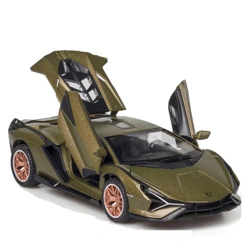 Image of Die-cast Lamborghini Toy Car - 1:32 Scale Alloy Supercar with Openable Doors Lights & Sound, Pull-Back Action Die-Cast Vehicle for Kids, Boys, Car Lovers & Collectors (Multicolor)