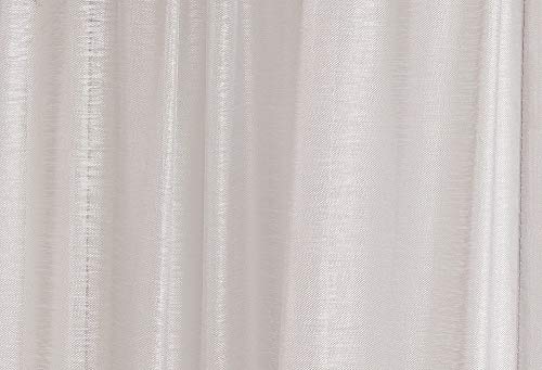 WARM HOME DESIGNS Standard 54" (Width) x 144" (Length) Sheer Gray Silver Window Scarf. All Premium Valance Scarves are Great for Any Window, Bed, Wall or Other DIY Project. K Silver 144"