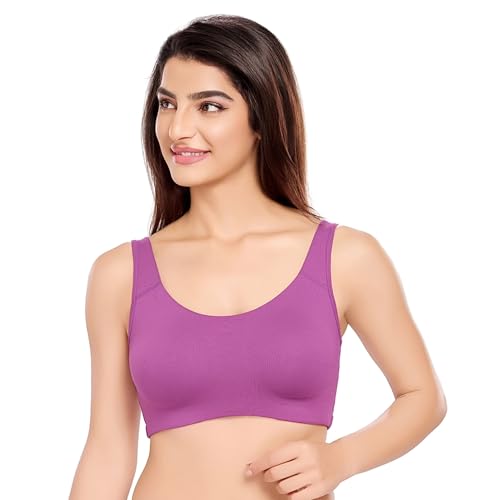 Image of juliet Non Padded Full Coverage Sports Bra for Women | Slip on Bra | Low Impact High Coverage Wireless Support Sports Bra JS 90