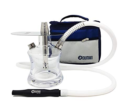 Oduman N2 Best Glass Hookah with Travel Bag and Tornado Hookah Tips (Small)