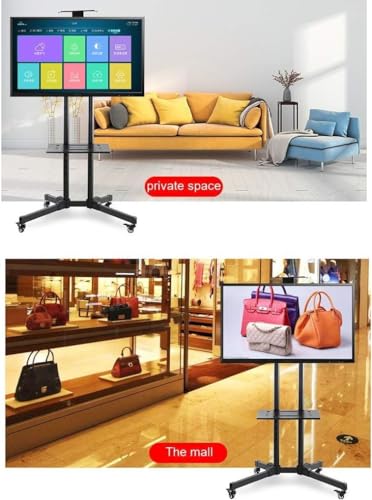 Soporte de TV móvil con ruedas y ajuste rotatorio miniatura 3