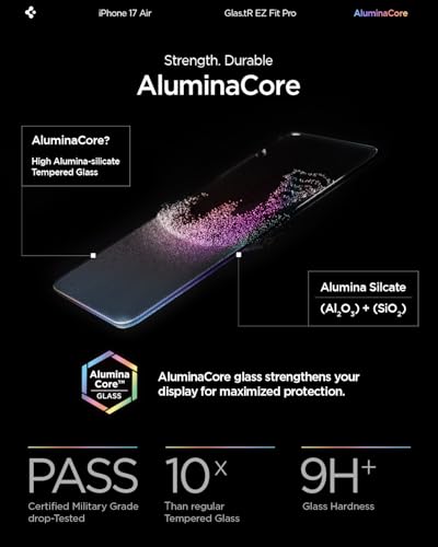 Image of Spigen EZ Fit Pro Tempered Glass Screen Protector Guard for iPhone Air [2 Pack]