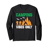 Photo Gallery camping vibes only hiking camper adventure nature lover maglia a manica Photo Gallery camping vibes only hiking camper adventure nature lover maglia a manica