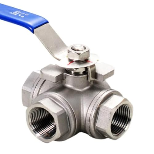 Válvula de acero inoxidable compacta con diseño de tres vías y puerto tipo L 6