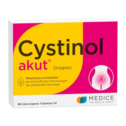 Cystinol akut 60 Dragees - bei Blasenentzündung & Harnwegsinfektion - akut & antibakteriell - pflanzlich - ohne Antibiotika