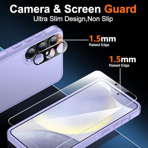 Coque antichoc Samsung Galaxy S24 violette de qualité militaire SPIDERCASE - 4