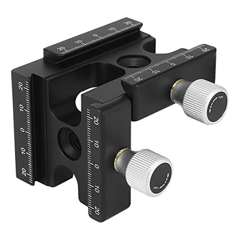 Haoge CP-RA90 Rechtwinklige Klemme 90 Grad Doppelschnell L Klemme mit 1/4 Schraubgewinde für Arca Swiss RRS Benro Schnellwechselplatte Cover