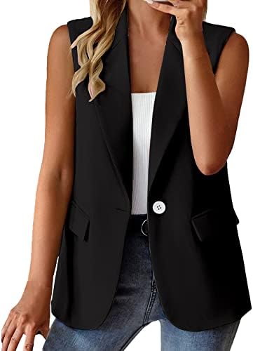BrOleo Dames Blazerpak Elegant Open Vest Blazerjasje Top Casual Effen