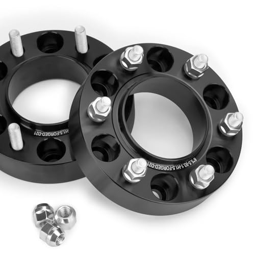 Image of KSP 1.5 inch Ford Bronco Wheel Spacers, 6x5.5 Forged Spacer with Hub Lip Compatible with Ranger 2019-2026, Bronco 2021-2026, 4pcs 38mm Aluminum Wheel Spacer with 93.1mm Hub Bore M12x1.5 Thread Pitch