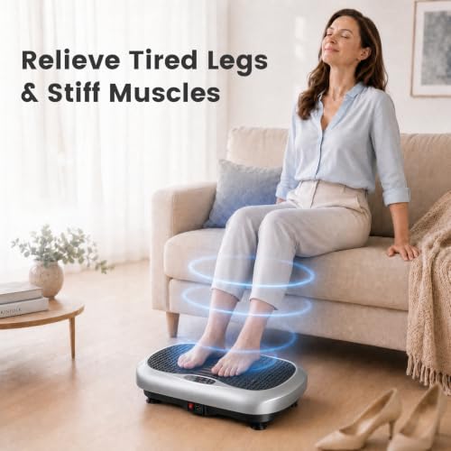 Image of Natini Vibration Plate Exercise Machine - Power Vibrating Plate for Lymphatic Drainage,Whole Body Workout Machine for Women Weight Loss Home Fitness,