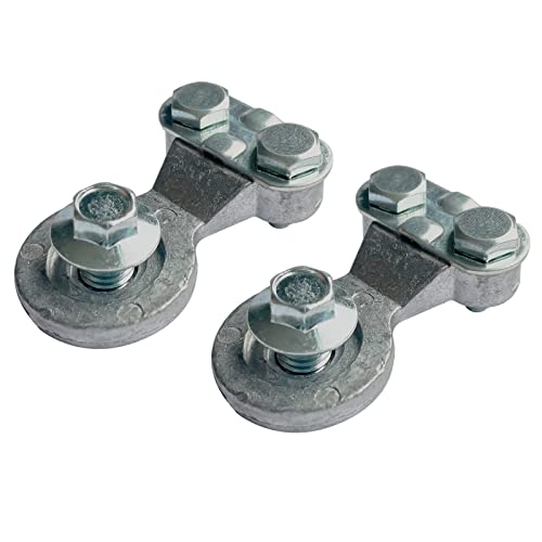 Ampper 3/8'-16 Lead Side Post Battery Terminal Connectors, Standard Battery Terminals Side Post Battery Cable Ends Compatible with GM Post (1 Pair)