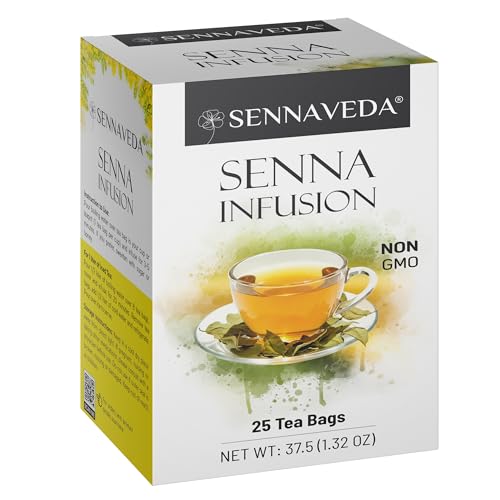 Sennaveda Senna Leaf Infusion 25 Tea Bags 100% Pure Herbal Tea
