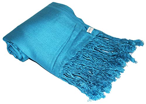 Kuldip Satin Plain Pashmina Shawl Wrap Scarf.