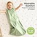 KeaBabies 2-Pack Bassinet Sheets for Girls, Boys and 2-Pack Cotton Baby Sleep Sacks - 100% Cotton Bassinet Mattress Protector and Soft & Breathable Baby Wearable Blanket