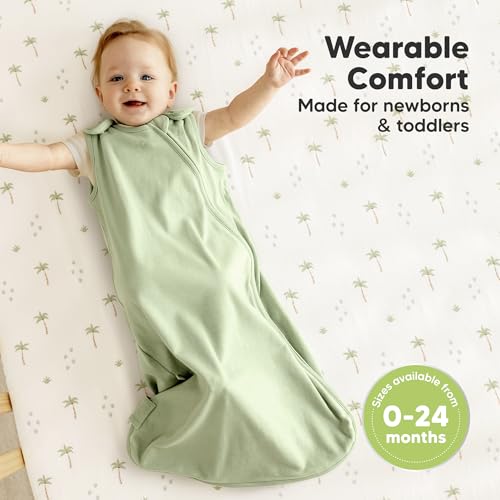 Image of 2-Pack Organic Baby Sleep Sacks, 100% Cotton 0.5TOG (Roarsome, 18-24M) | Soft Breathable, Baby Wearable Blanket, Toddler Sleeping Sack 18-24 Months, Easy to Wear Transitional Swaddles for Newborns