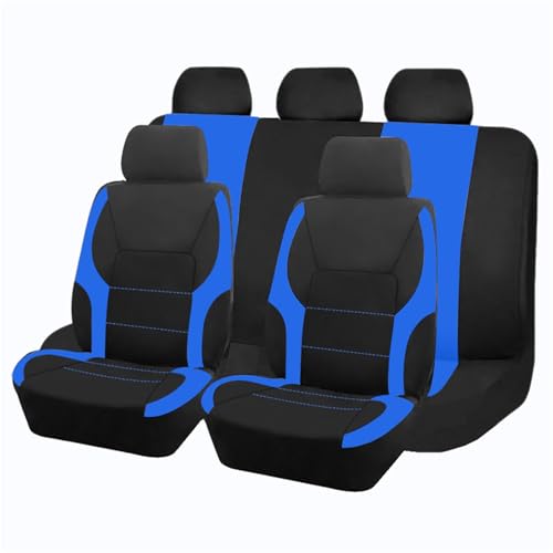 Housses de siège de voiture au design sportif bleu en polyester résistant quatre saisons