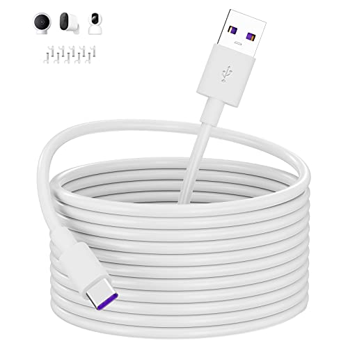 5M Extra langes USB Typ-C Kabel f&uuml;r Mi Camera 2K Magnetic Mount, Stromverl&auml;ngerungskabel Sicherheitskameras USB Typ-C Kabel f&uuml;r Mi Wireless Outdoor Security Camera 1080p f&uuml;r Xiaomi Smart Camera C400
