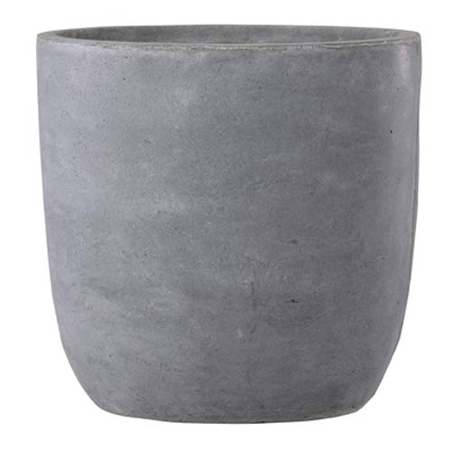 ファイバークレイ製 軽量 大型植木鉢 バスク ラウンド 43cm グレー