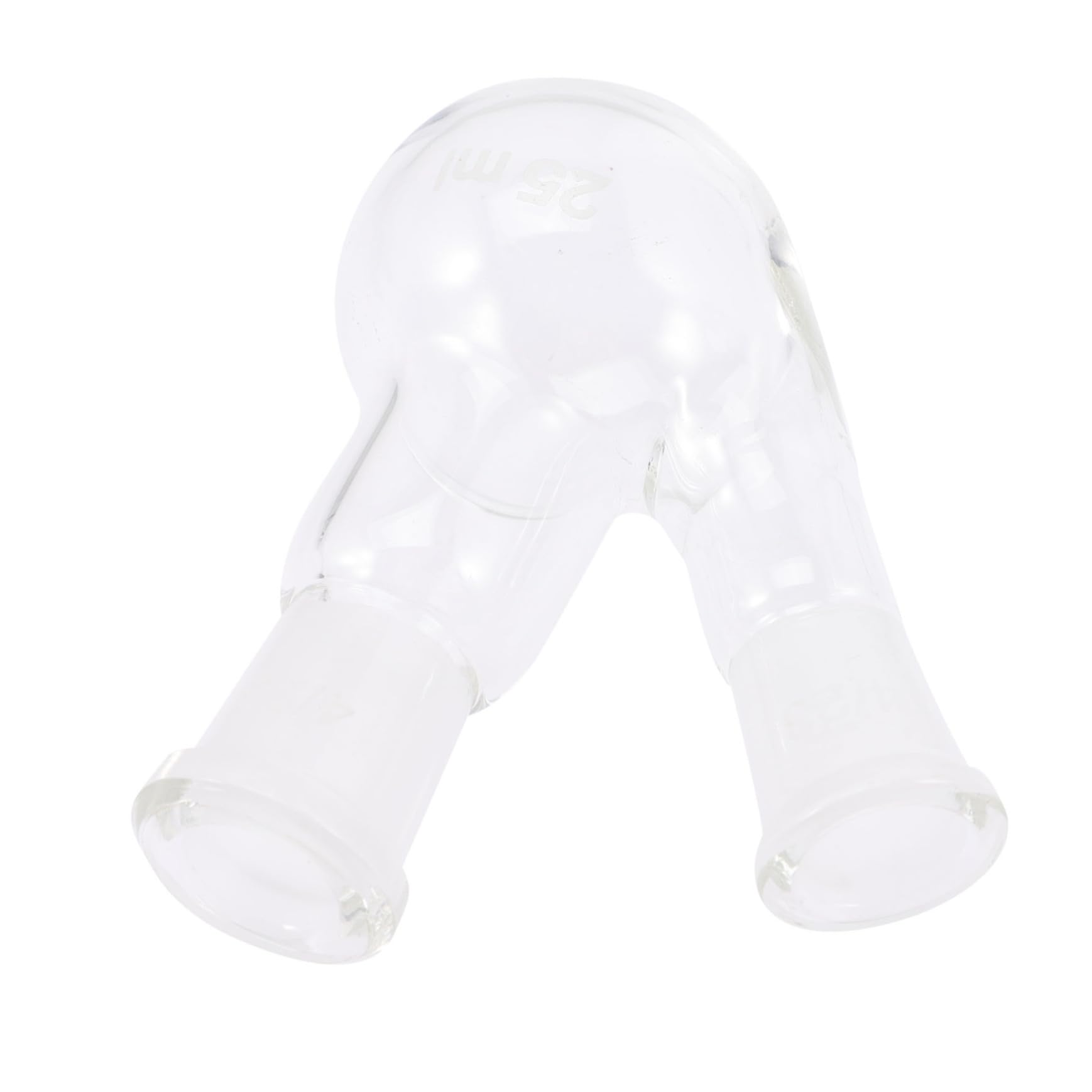 HealiftyTwo-neck Flask 2- Neck Flask Laboratory Flask Borosilicate Glass Flask Boiling Glass Flask Lab Volumetric Flasks Chemistry Glass Flask Glass Flask with 2-neck Round Bottom