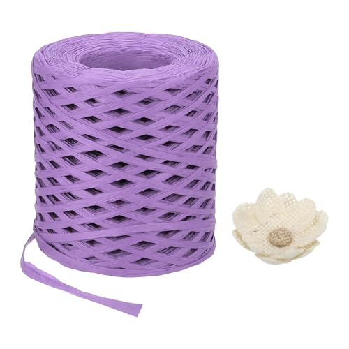 Ruban en raphia kraft violet indéchirable pour colis soignés - 2