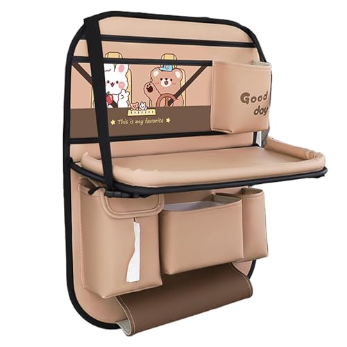Organizador de asiento trasero de coche – 54 x 42 x 22 cm, soporte plegable para asiento trasero, compartimento de almacenamiento impermeable, organizador con múltiples bolsillos | Accesorios de viaje