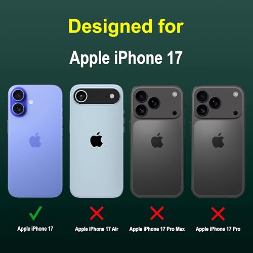 Image of amazon basics Back Case Cover for iPhone 17 | Compatible for iPhone 17 Back Cover | Liquid Silicon Magic Case with Camera Protection | Dark Green