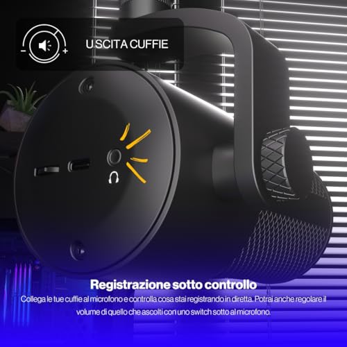 Endorfy Solum Studio, Qualità Studio, Registrazioni In Alta Qualità, Tasto Touch Per Mutare Con Led, Membrana Placcata In Oro Da 20 Mm, Braccio Regolabile Studio Boom - 7