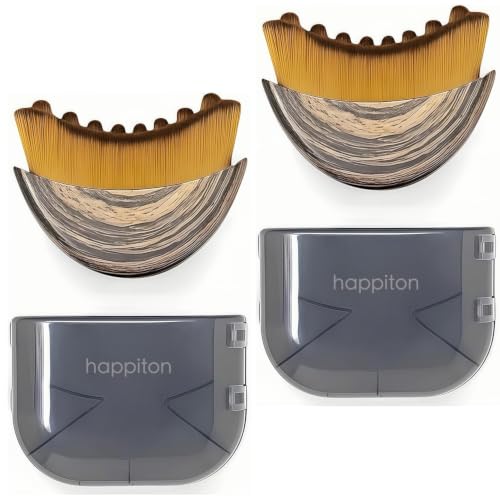 HAPPITON Lymphatic Drainage Face Brush - Jawline Sculpting & Dry Brushing Reduces Puffiness (2PCS)