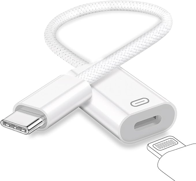 Wefly USB C to Lightning Headphone Audio Adapter, Type C Male to Female Lightning Earphone Converter with Charge/Data Transfer, Compatible with iPhone 16/15 Plus/Pro/Max, iPad Pro/Air 4/5/6, MacBook-image-25