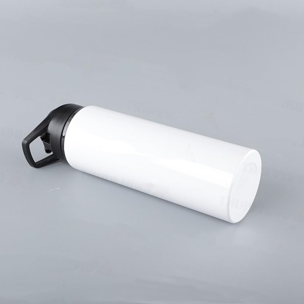 Limitronix Confezione da 10 borracce da 750 ml, in alluminio, per sport all'aria aperta, con coperchio portatile, stampa a trasferimento di calore fai da te, bottiglie d'acqua dritte portatili per