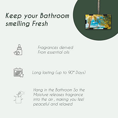 Image of Air Freshener For Toilet Bathroom Washroom Deodorizer Scent 5 ml. Essential Oil Diffuser Eliminates Odor Air Purifying Aroma Box Hanging Automatic Smell Remover (Peach Fragrance, 2 pcs)