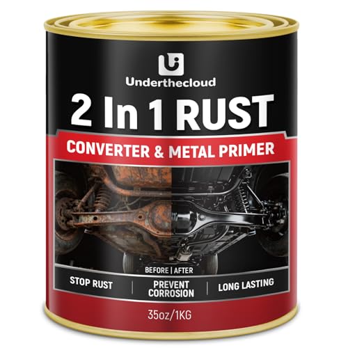 Rust Converter for Metal, 2 in 1 Rust Converter Paint& Primer, Converts Rust to Long-Lasting