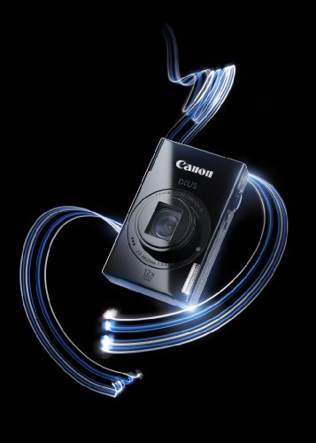Image of Canon IXUS 510 HS 10.1MP Point and Shoot Camera (Black) with 12x Optical Zoom, Memory Card and Camera Case