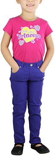 Image of ToBeInStyle Girl's Denim Easy Styling Classic Timeless Everyday Jeans Zip-Up Closure