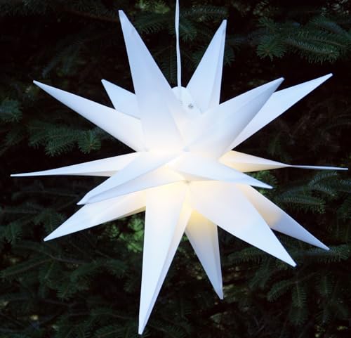 GURU SHOP 3D Außenstern Kaspar, Weihnachtsstern, Faltstern mit 18...