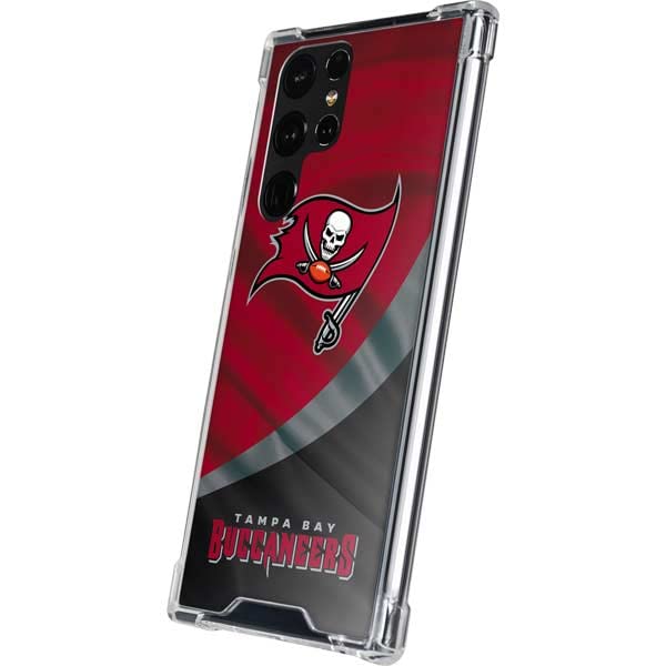 Skinit Clear Phone Case Compatible with Galaxy S22 Ultra - Officially Licensed NFL Tampa Bay Buccaneers Design