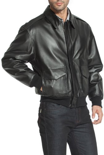 Image of Landing Leathers Men Air Force A-2 Leather Flight Bomber Jacket (Also available in Big & Tall)