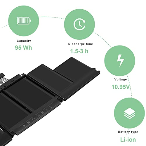 Image of ASUNCELL A1417 Laptop Battery Replacement for MacBook Pro A1398 (Mid 2012 & Early 2013), Apply to MacBook Pro 15 inch Retina (Mid 2012, Early 2013 Version) - EMC 2512 or 2673