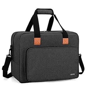Luxja Sewing Machine Bag, Portable Tote Bag Compatible with Most Singer, Brother Sewing Machines and Extra Sewing Accessories, Black
