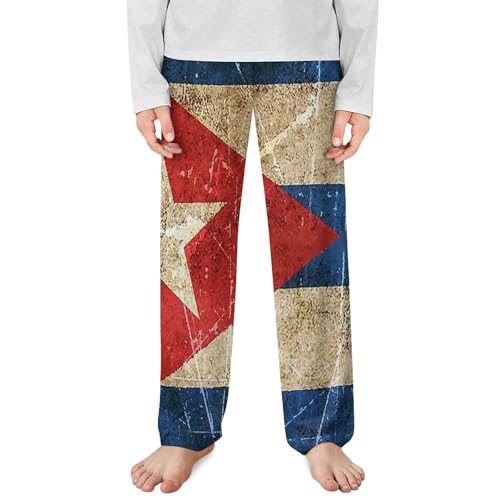 Vintage Aged And Scratched Cuban FlagChildren's Casual Pajamas130CM