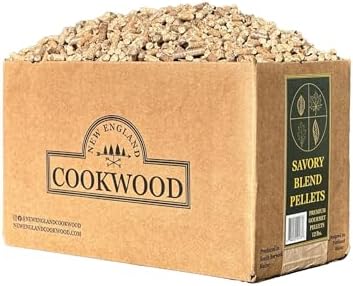 Gourmet BBQ Pellets: Savory Hardwood Blend - 12lbs. ~535cuin Premium 100% Hardwood Pellets for Grills, Smokers and Ooni, Solo, Bertello Pizza Ovens