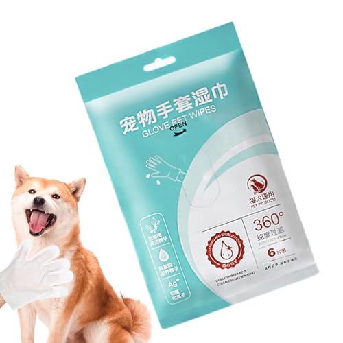 DMAIS Toallitas húmedas para mascotas sin enjuague, toallas de baño para mascotas | Guantes de cuidado de mascotas para el cuidado del pelo de los animales, sin enjuague, limpiadores y desodorizantes