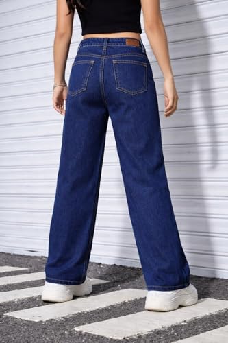 Image of ADBUCKS Stretchable Denim Fabric High Rise Straight Fit Jeans for Girls