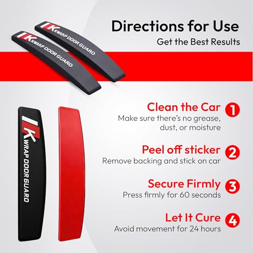Image of Car Door Handle Scratches Guard Protector Transparent PU Sticker Set of 4 Pcs Compatible with (Door Edge Guard)