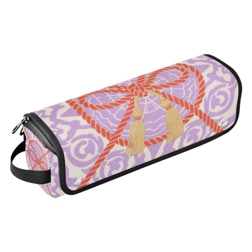 Bolsa de Viaje y Almohadilla Resistente al Calor para Herramientas para el Cabello, con Cierre, Impermeable, Portátil, en Color Morado Japonés