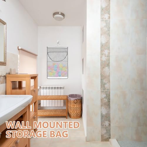Bolsa de almacenamiento de juguetes para bañera de malla resistente 8